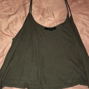 Olive green crop top